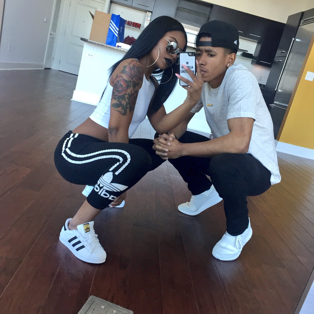 dearra's tweet photo. You can either hate it or love it, because ain't a damn thang changing 🙃👫💍❤️ https://t.co/AciTPDTPOt