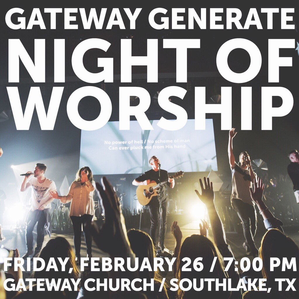 gatewayworship's tweet photo. Are you excited for the #generatenow tonight? We are! #gatewayworship https://t.co/BedZkVr6ww