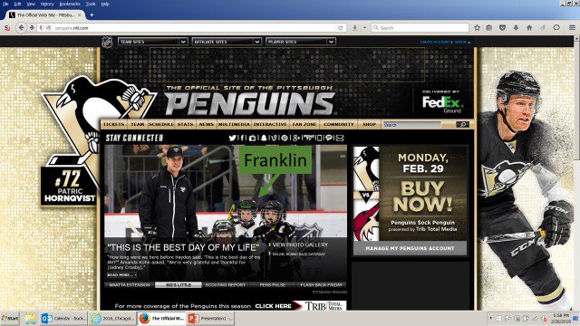 DUQbuckner's tweet photo. Looks like the @penguins Sidney Crosby was checking out some potential line-mates.  #goldenticket #littlepens https://t.co/ASR2KXQi8b