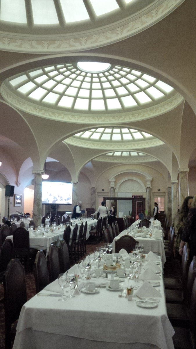 Working nights is OK when they are in the Parliamentary dinning room. Last event of #tife16!