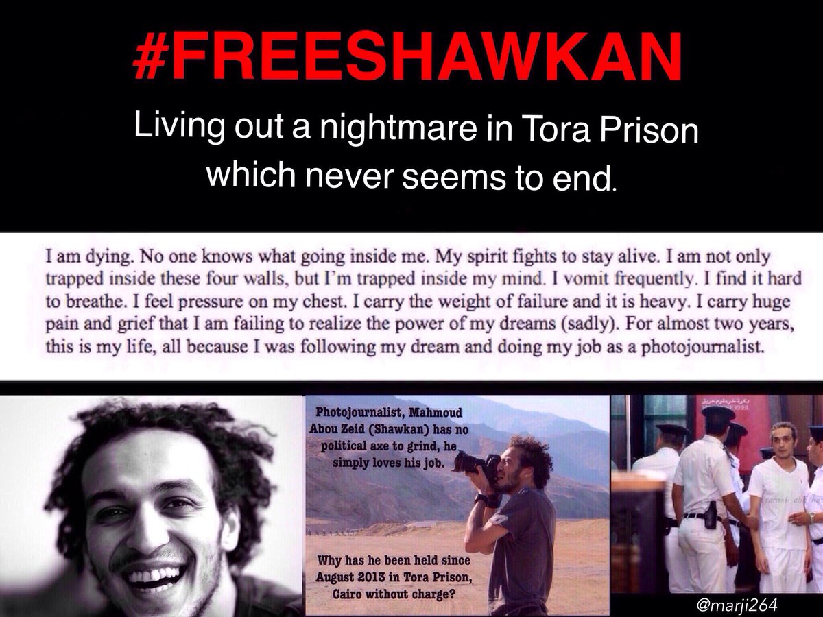 Marji264's tweet photo. #FreeShawkan waiting since August 2013 for justice
Wrongly arrested, tortured, critically ill
Egypt's #DeathChambers https://t.co/ZITeAHjMlK