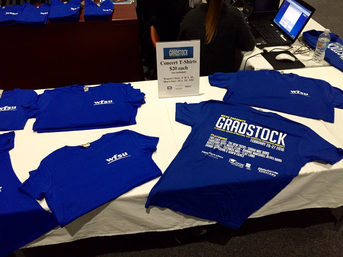 WFSUmedia's tweet photo. Check out the official #gradstock tshirt! You can find them right next to the ticket table at the front https://t.co/7dVx5E18Ie