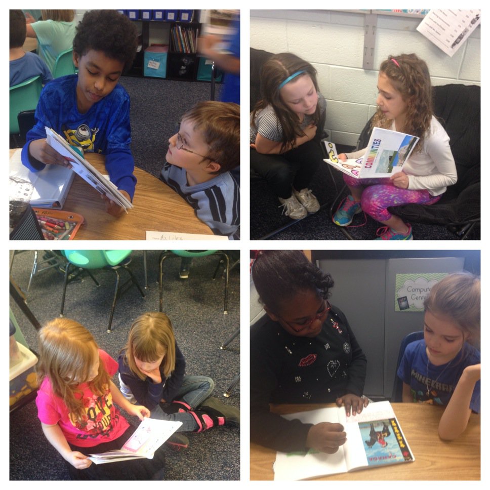 MTEGrade3's tweet photo. Mrs. Chris's class loved sharing their books with Ms. Pangburn's class. #peerfun https://t.co/75Y7encZft