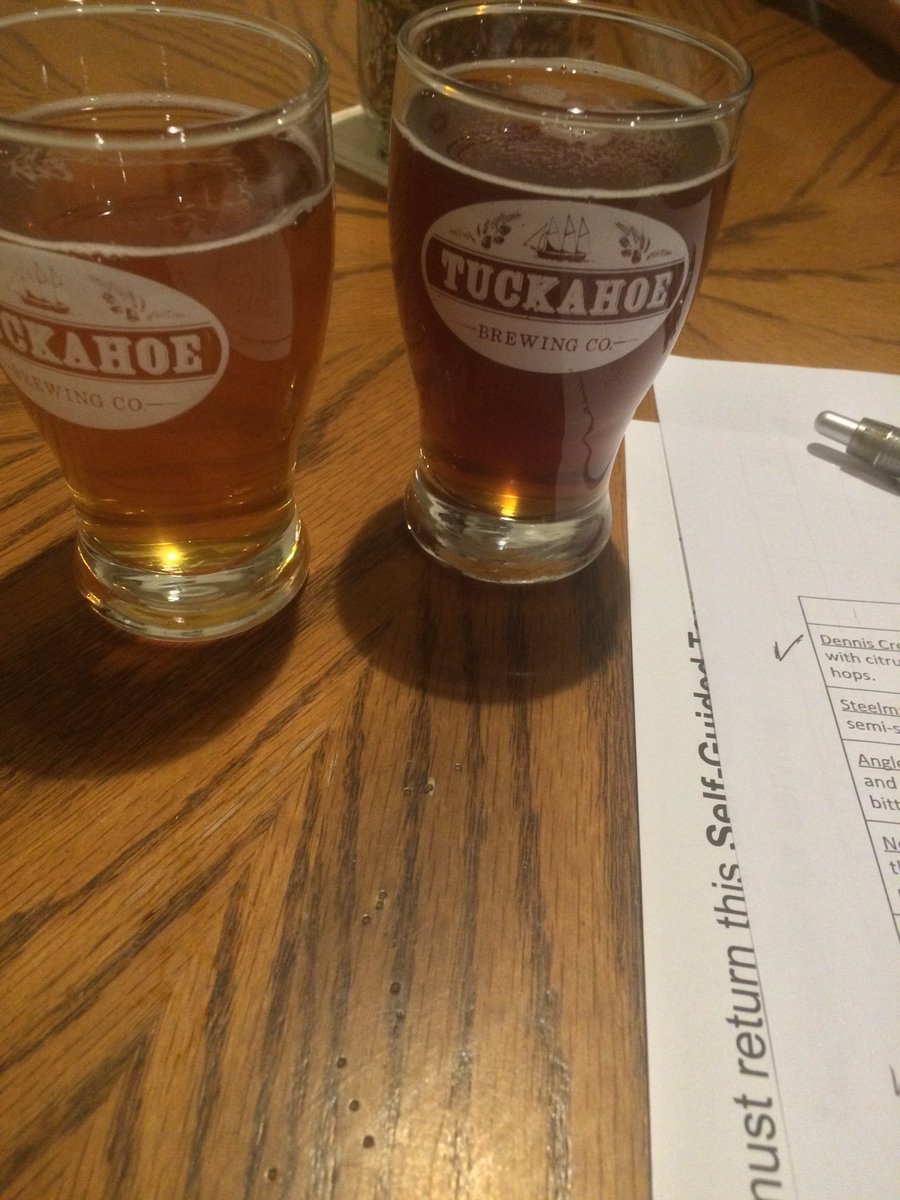 hardrockmarioc's tweet photo. Good to be "home"!! #TuckahoeBrewing #beerflight #TGIF #jerseybeer https://t.co/26cW8MyIos