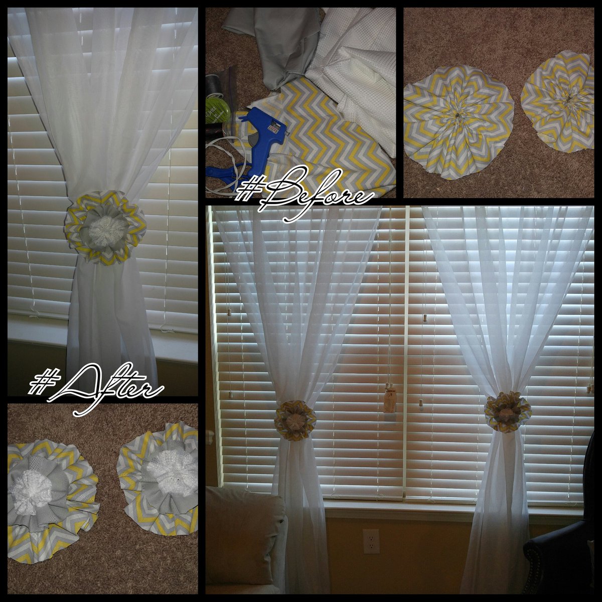 royaltyroots's tweet photo. I'm really becoming the DIY queen Here's some bows I made for my curtains. #Beautiful #DIYBows #RoyaltyRoots https://t.co/bjTxPQHyOO