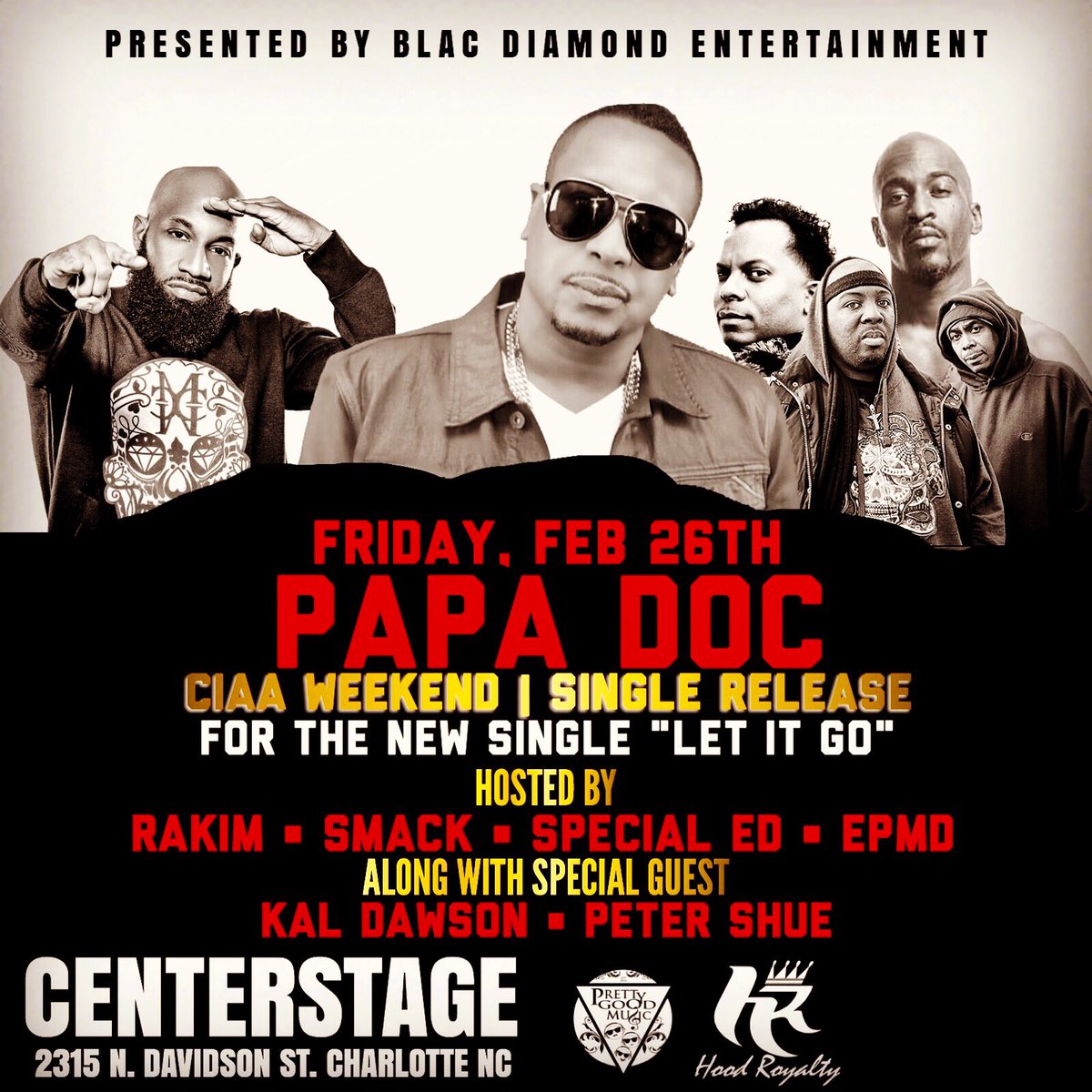 PapaPretty's tweet photo. FRIDAY FEBRUARY 26, 2016 #HOODROYALTYMANAGEMENT 's @therealpapadoc SINGLE RELEASE WEEKEND FOR NEW SINGLE "LET iT Go https://t.co/QCPrIEU1h1
