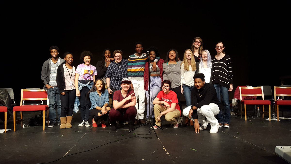 WestWritersWeek's tweet photo. #WestWWVIII Poetry Slam combatants. Lee is the official champ, but everyone within earshot of these young poets won! https://t.co/CXWce8T6Bh