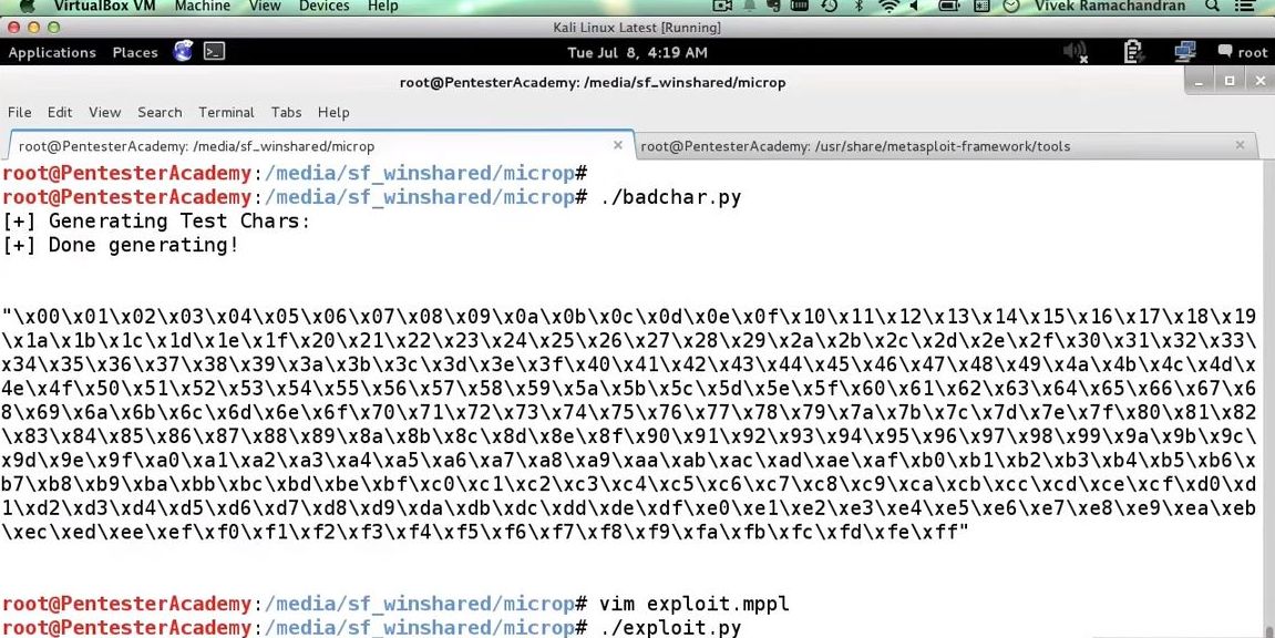 veronmaiden's tweet image. Video on Bad Character Hunting: MicroP bit.ly/WVHhJ9 learn Exploiting Simple #BufferOverflows on Win32