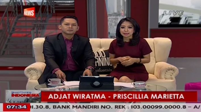 Now, Good Morning Indonesia w <a href="/adjatwiratma/">adjatwiratma</a> and <a href="/icilmarietta/">Priscillia Marietta</a> , only on MNC News. #mncnews #gmi .