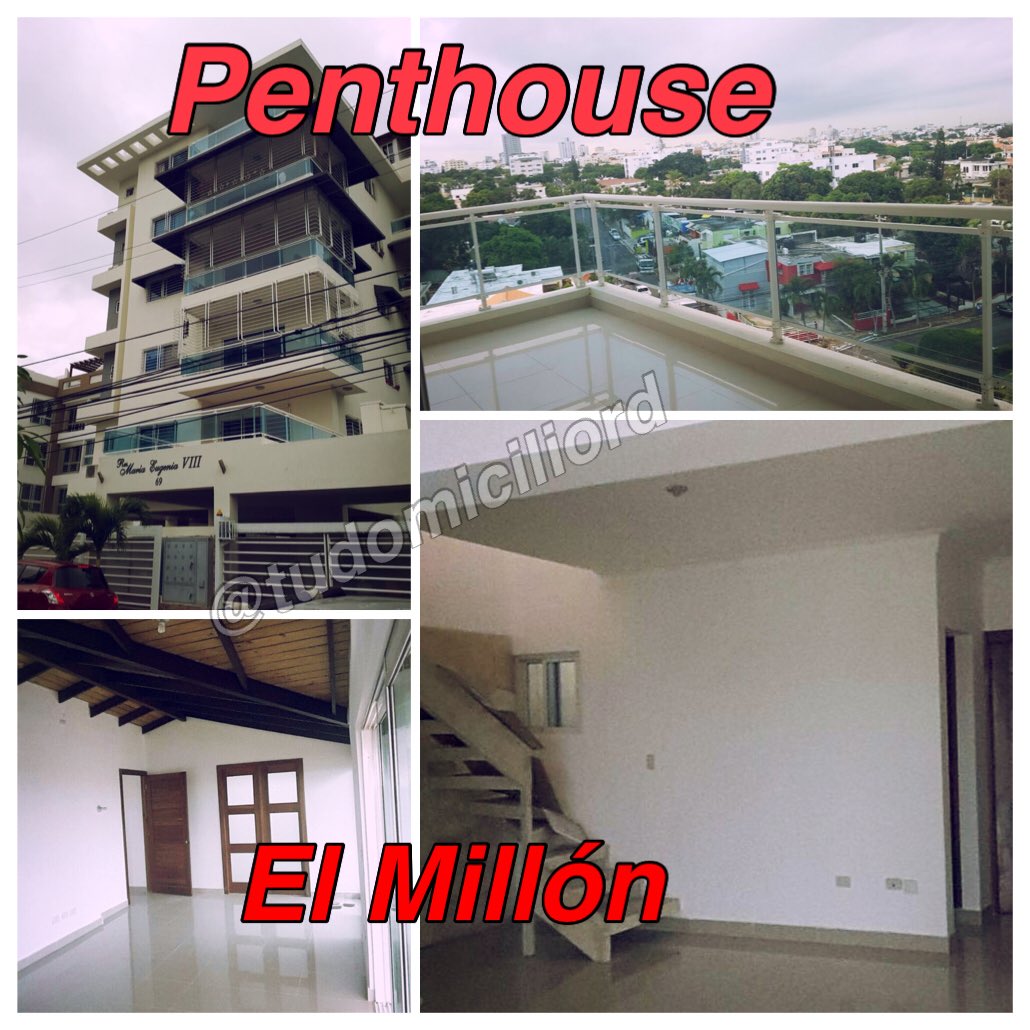 tudomiciliord's tweet photo. SE VENDE excelente Penthouse en el millón llámanos para más información.. Tel:829-870-7009 https://t.co/5NofUESqZF