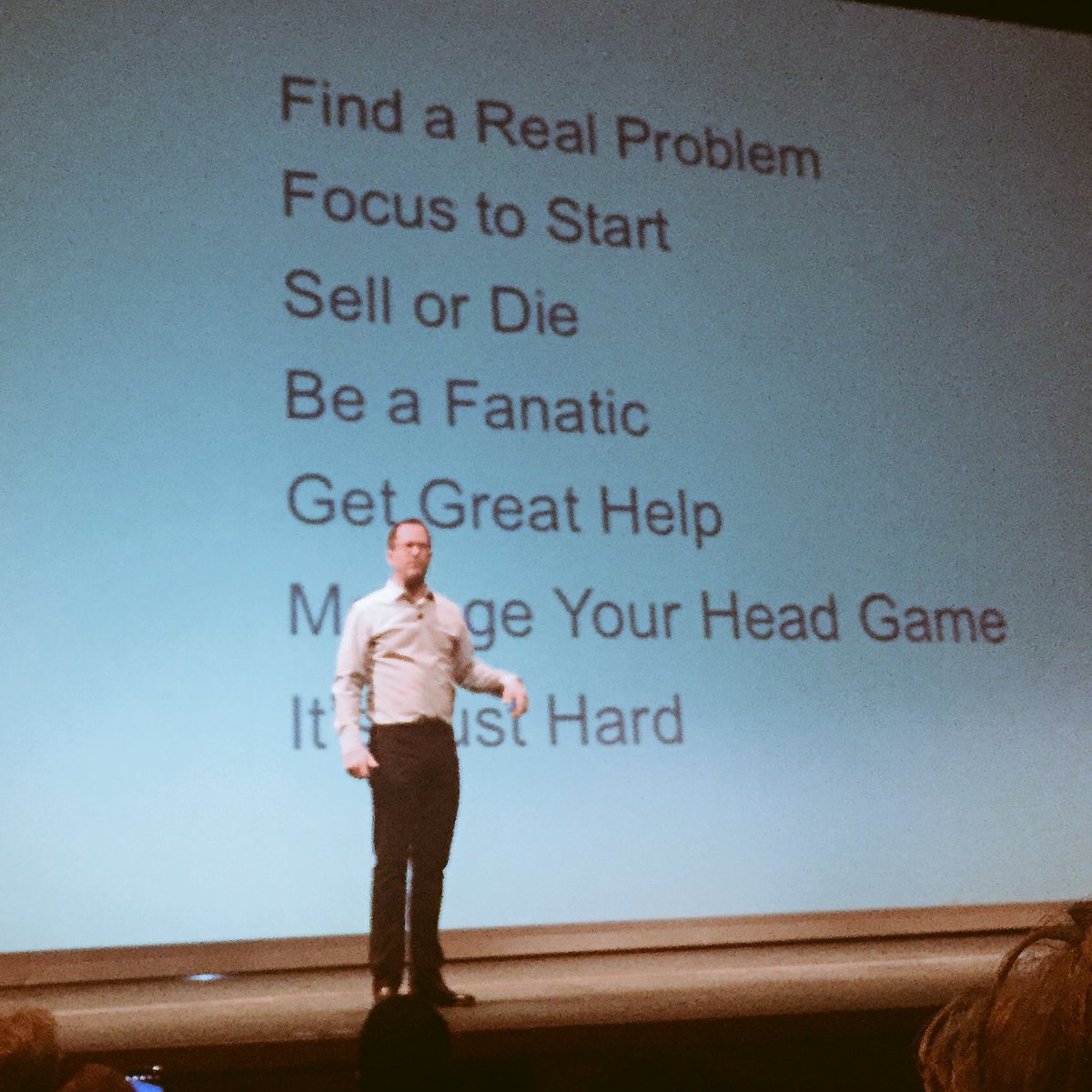 lindsaybayuk's tweet image. &quot;Go after the hard problems. All the easy ones are taken.&quot; - @GregHead #PHXStartupWeek