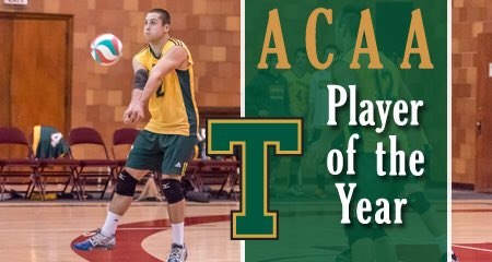 TommiesSTU's tweet photo. Huge congratulations to Marc Blinn (@BlinnMarc) the @ACAA_AASC men's volleyball Player of the Year! #TommiePride https://t.co/iXZni869Y6