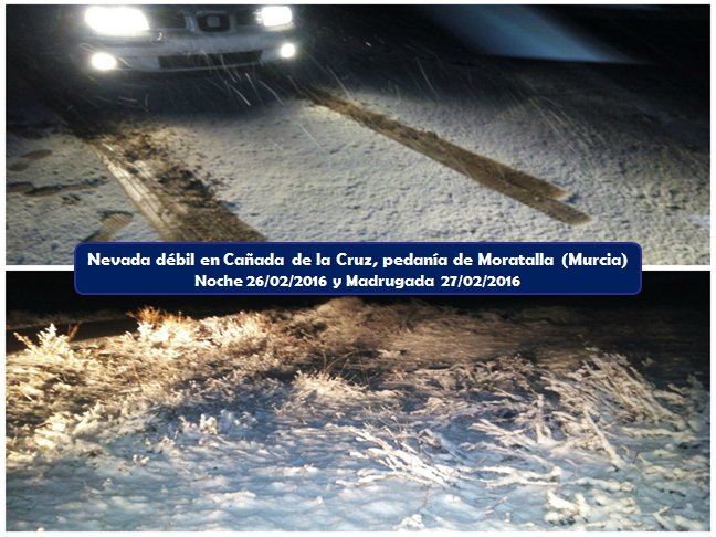 MeteOrihuela's tweet photo. ¡#Nieve interior del sureste peninsular!. #CañadaDeLaCruz, pedanía de #Moratalla (#Murcia). Imagen: @CaravacaCentro. https://t.co/HttLuOoh7P