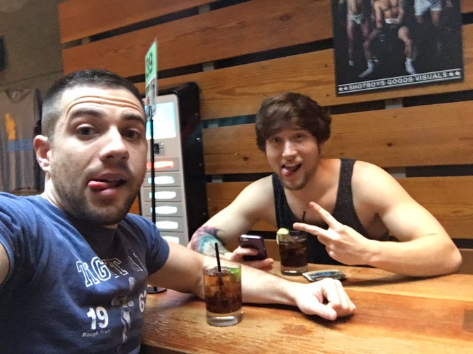 Post Porn shoot drinks! With @ScottyZeeXXX ! At @HiTopsSF ! https://t.co/xHGyXfLcql
