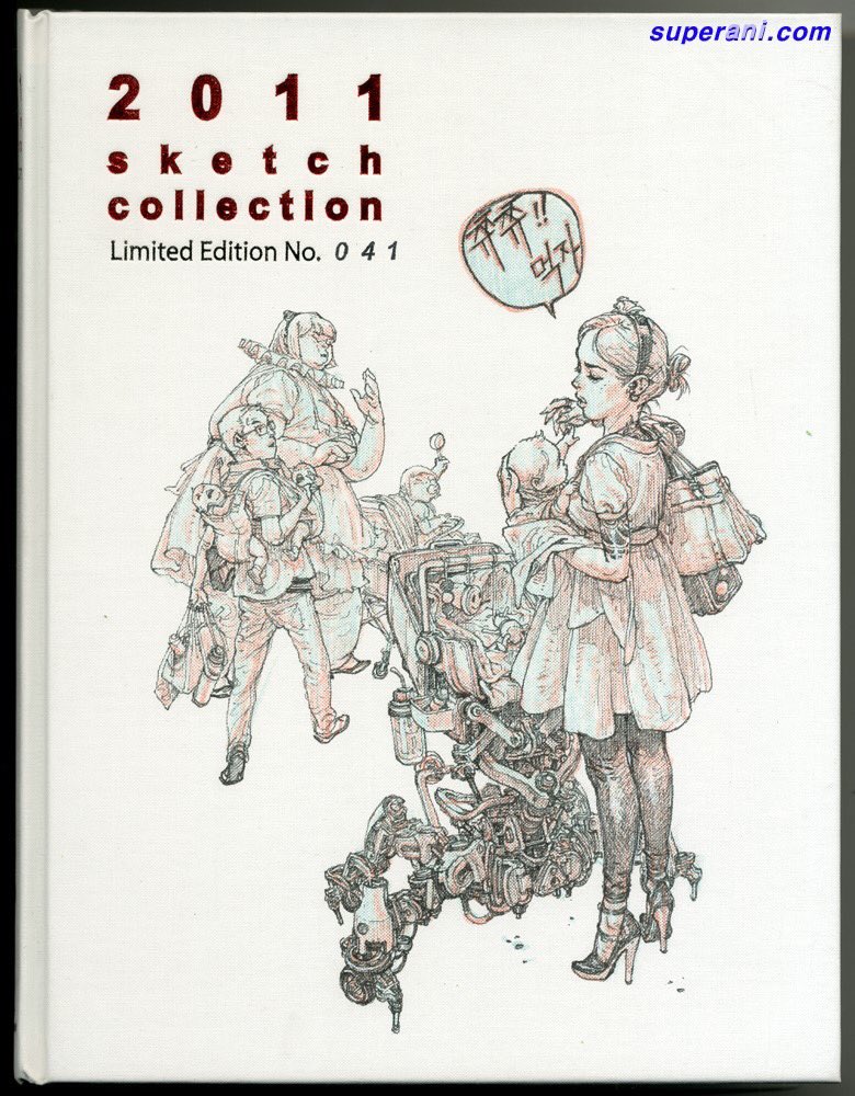 2011 Sketchbook.100 books with a blank cover. JungGi directly drew