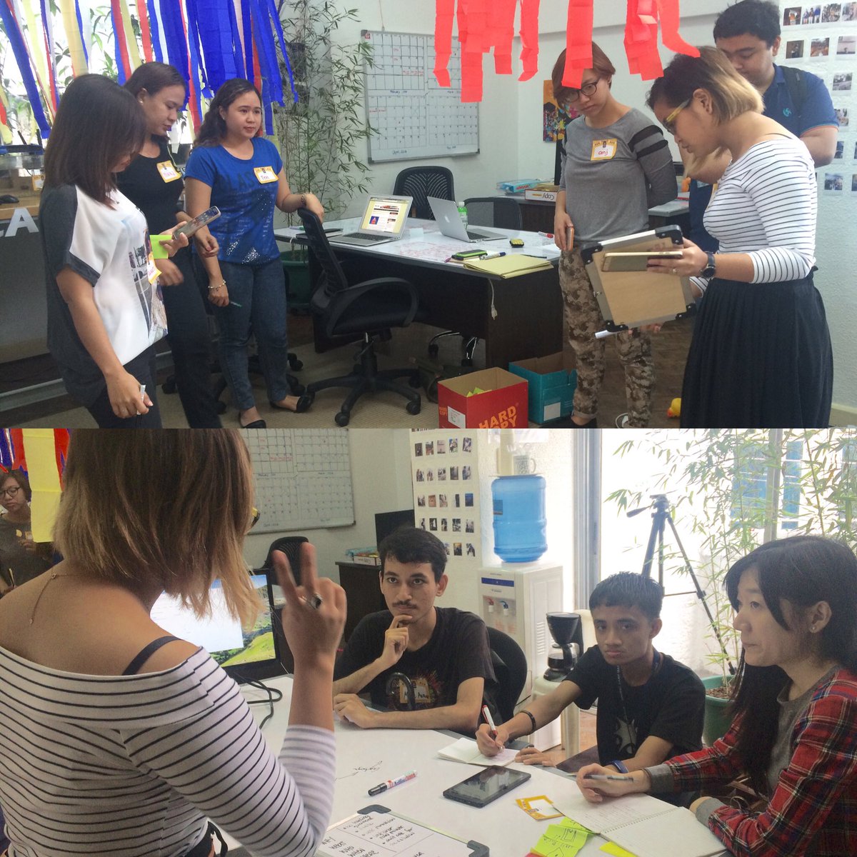 Team A and B, preparing for their interviews. #GSJAM #MNLServiceJam