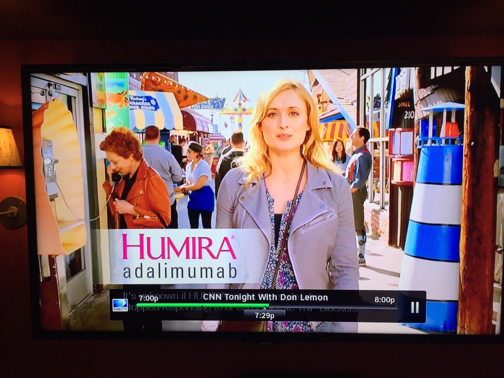 dschiff123's tweet photo. #humira commercial in 2016 shows a woman on a pay phone. Way to appeal to a modern demo. #1985called https://t.co/WtTEW4iMfh