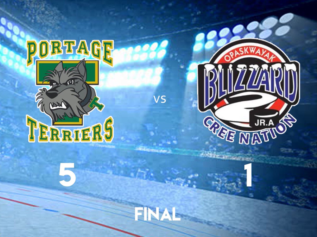 NorManBlizzJrA's tweet photo. @PtgTerriersMJHL over #ocnblizzard 5-1.  #mjhl #blizz20 https://t.co/YVLTjXMAMH
