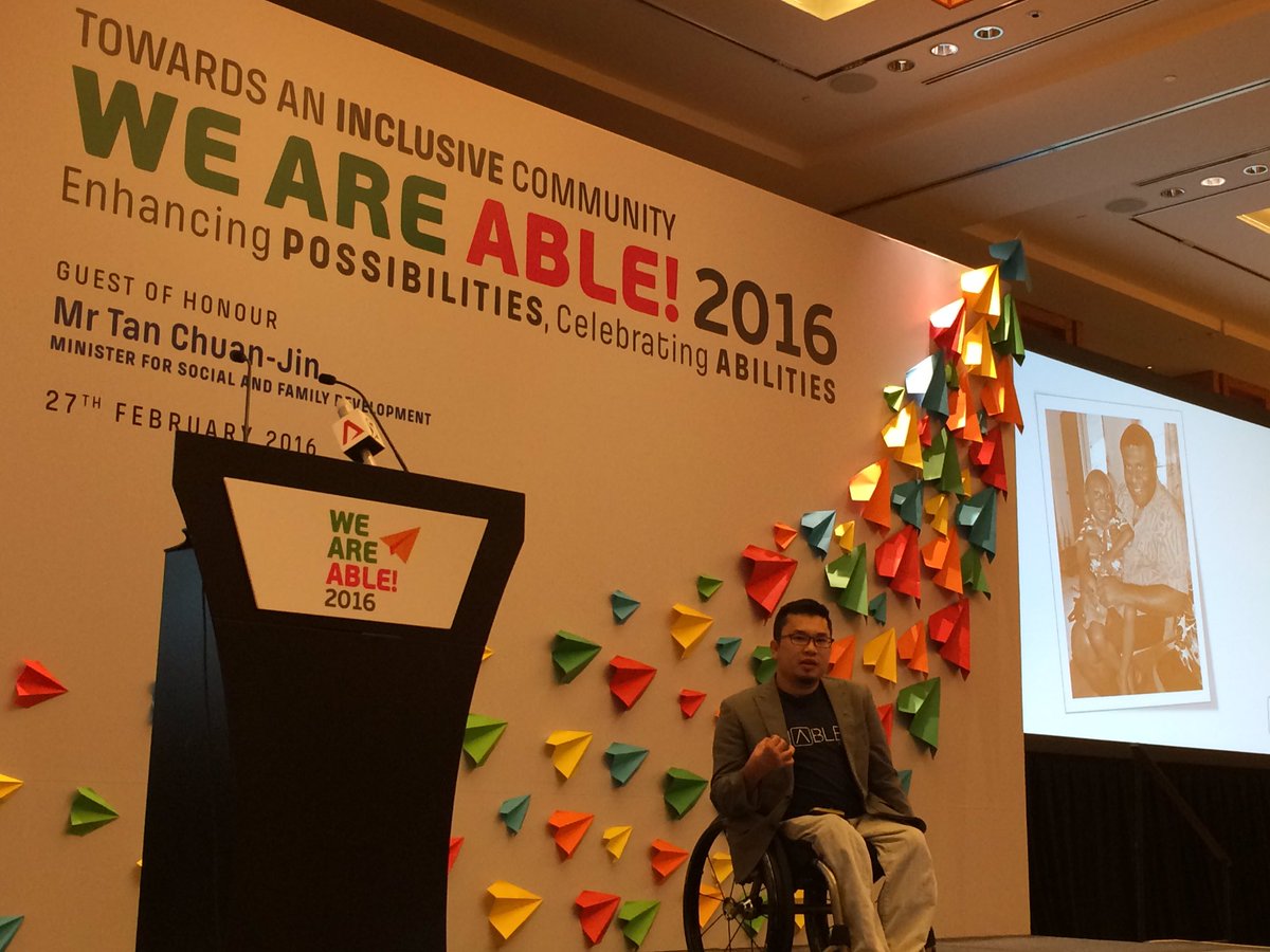 NCSSSingapore's tweet photo. Keynote address by ACT Australian of the Year 2014 and social entrepreneur @Mr_Huy_Nguyen #weareable2016 https://t.co/ic8tTVHA9p