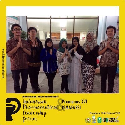kemafarunpad's tweet photo. Selamat &amp; Terimakasih kpd STIFAR RIAU yg telah sukses menjadi tuan rumah PRAMUNAS XVI ISMAFARSI, 18-24 Feb 2016 (1) https://t.co/RT5MlVR7EF