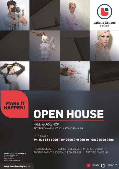 OPEN HOUSE Of LaSalle College Surabaya | 5 Mar’16 @ LaSalle College Surabaya Campus | Call 082230879088