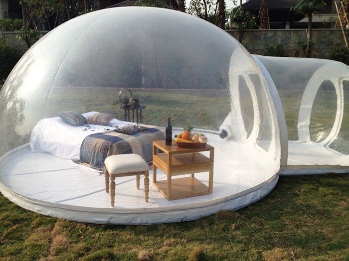 ReallyRelatabIe's tweet photo. Transparent Bubble Tent Lets You Sleep Underneath The Stars https://t.co/sy66FCnzgw