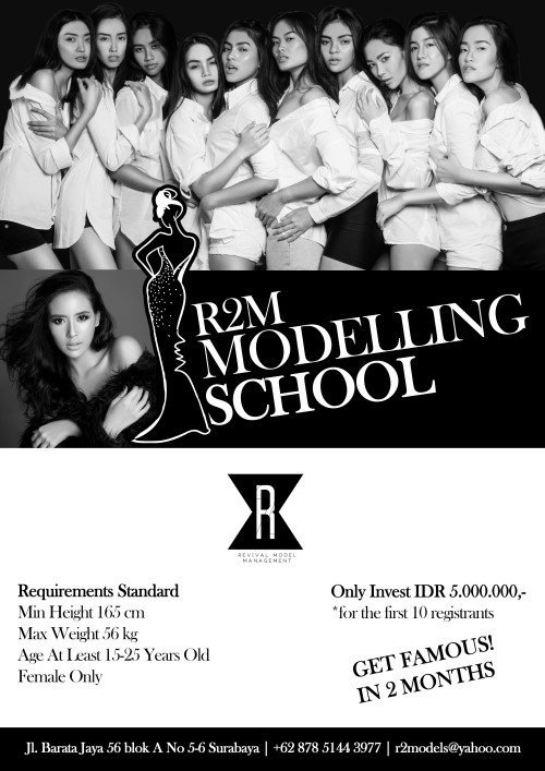 2M Modelling School | Materi: catwalk, makeup, public speaking, self development &amp; many others | IG @r2mmodelschool