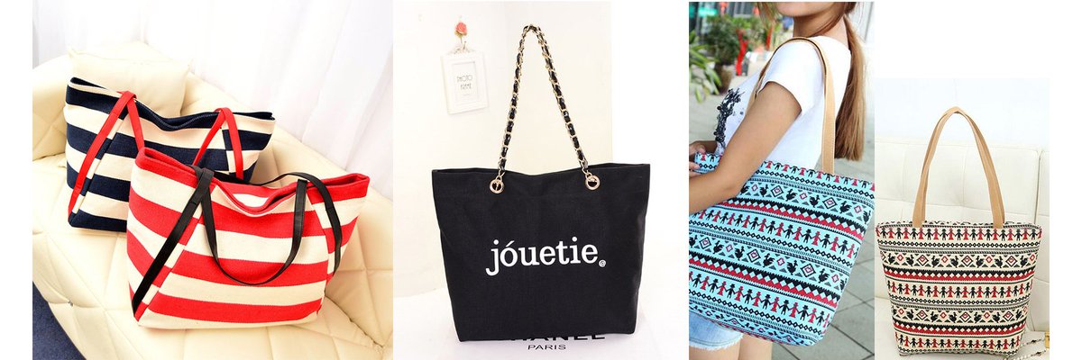 Canvas Tote Bag from US $11 with Free Shipping Worldwide. More Handbags &amp; Wallets at goo.gl/x6cDSd