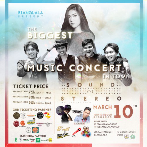 Sound Of Stereo | 10 Mar'16 @ Tennis Indoor – Gor Sidoarjo | W/ SHEILA ON 7 &amp; ISYANA SARASVATI | IG @bianglalagroup
