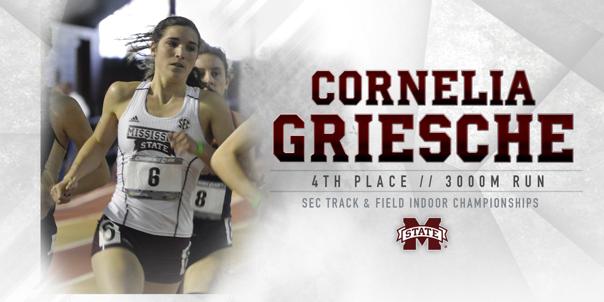 Congrats to Cornelia Griesche on her personal-best 9:23.88 to finish fourth in the 3000m run! #HailState