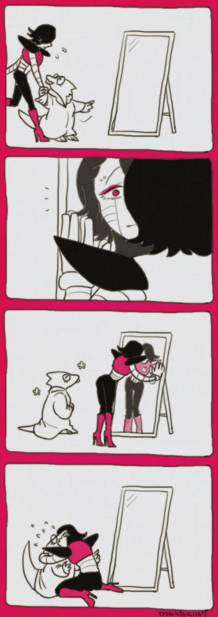 ryokutya1107's tweet image. メタトンと鏡