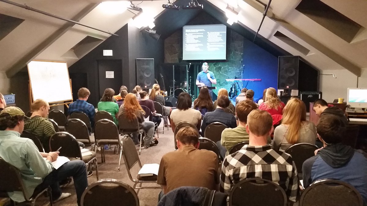 JJLarsen's tweet photo. Thanks for teaching us Bible at the @RockFortCollins tonight, @mitchmajeski https://t.co/QxgcvsflUS
