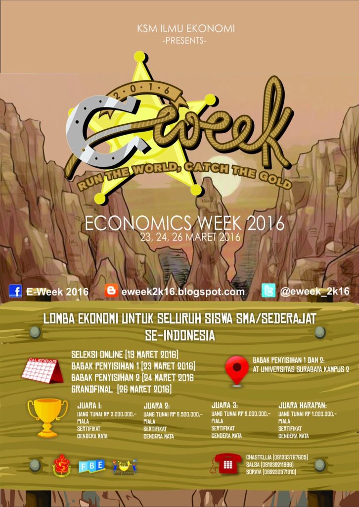 Hai para siswa/i SMA sederajat. Ayo ikutan Eweek_2k16 yg dikemas berbeda untuk thn ini!! Sblm pendaftaran ditutup!!