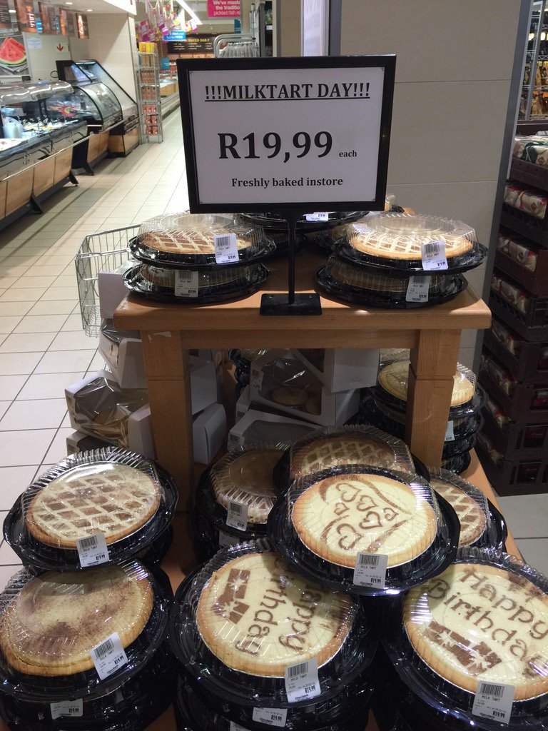 StephCowper_SA's tweet photo. Today is National Milktart Day! #MilkTartDay @CheckersSA 🍴💚🇿🇦 https://t.co/da1TeetKx1
