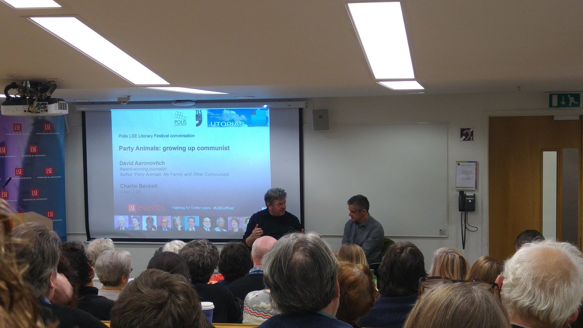 "Party Animals: Growing Up Communist" talk with @DAaronovitch  #LSELitFest https://t.co/Q4w8FXvwtN