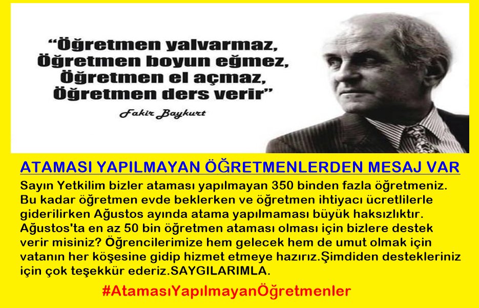 fatma__turkkan's tweet photo. Ogretmene Agustosta50Bin @_aliyalcin_ 
@ebsahmetozer https://t.co/GDkuoMV9UJ