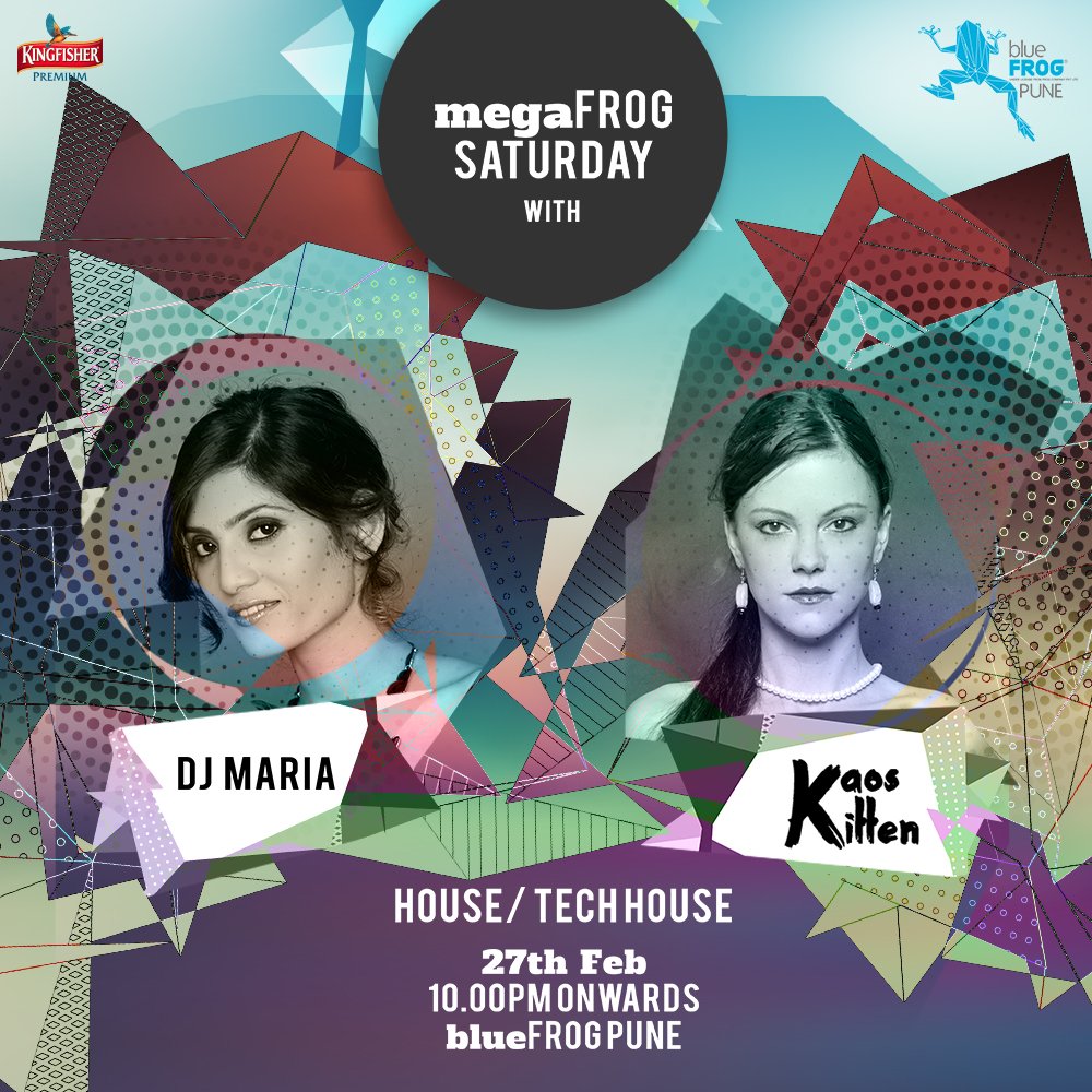 bluefrogpune_'s tweet photo. It's all adding up to be a banger of a megaFROG Saturday tonight!

#DJMaria #KaosKitten #HouseMusic https://t.co/DHtmMK04WB