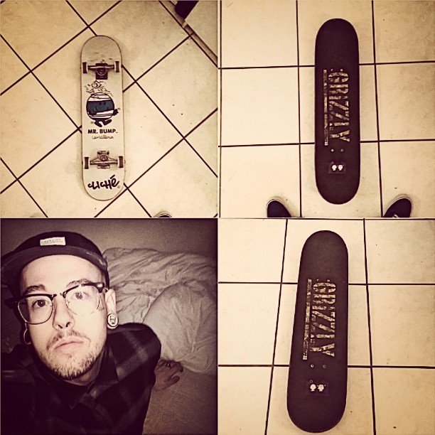 weskateboarder's tweet photo. skunkinkbarbershop / #skate #grip #grizzly @clichéskateboards #deck @venture #bonesweels #me #skunk #5pannel #killa… https://t.co/78oLV7rJkx