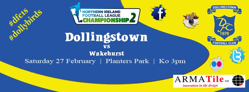 Dollingstown FC (@dollingstownfc) on Twitter photo ⚽💙MATCHDAY💙⚽
1's vs <a href="/wakehurstfc/">Wakehurst FC</a>
Planters Park
3pm
Come down & support your local club
Sponsored by <a href="/armatile/">Armatile Ltd</a> Newry ⚽💙MATCHDAY💙⚽
1's vs <a href="/wakehurstfc/">Wakehurst FC</a>
Planters Park
3pm
Come down & support your local club
Sponsored by <a href="/armatile/">Armatile Ltd</a> Newry