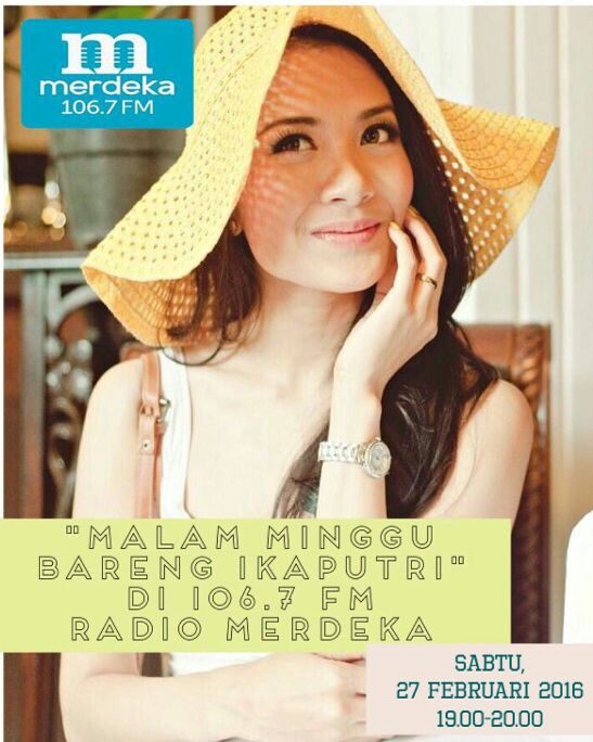 Hai <a href="/merdekafm/">Merdeka FM Surabaya</a> smp ketemu malam nanti ya.. #malamminggu <a href="/IkaPutriLand/">IKA PUTRI MANAGEMENT</a> <a href="/NAGASWARA_ID/">NAGASWARA Music</a>