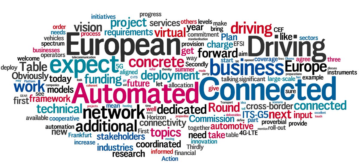 DigitalEU's tweet photo. "Europe needs to be the 1st to deploy connected &amp; automated driving" @GOettingerEU https://t.co/G72avYLnk2 #MWC16 https://t.co/y2qwYGINfO