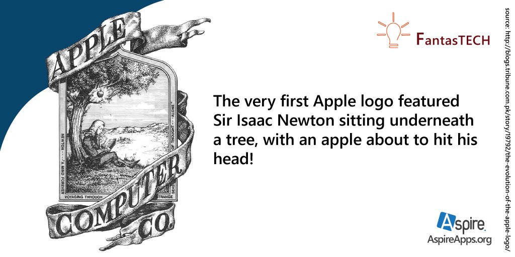 Aspireapp's tweet photo. #FantasTECH #technology #innovation #apple #SirIssacNewton #logo #AspireApps #RCorp. https://t.co/rR5iSfAD6z