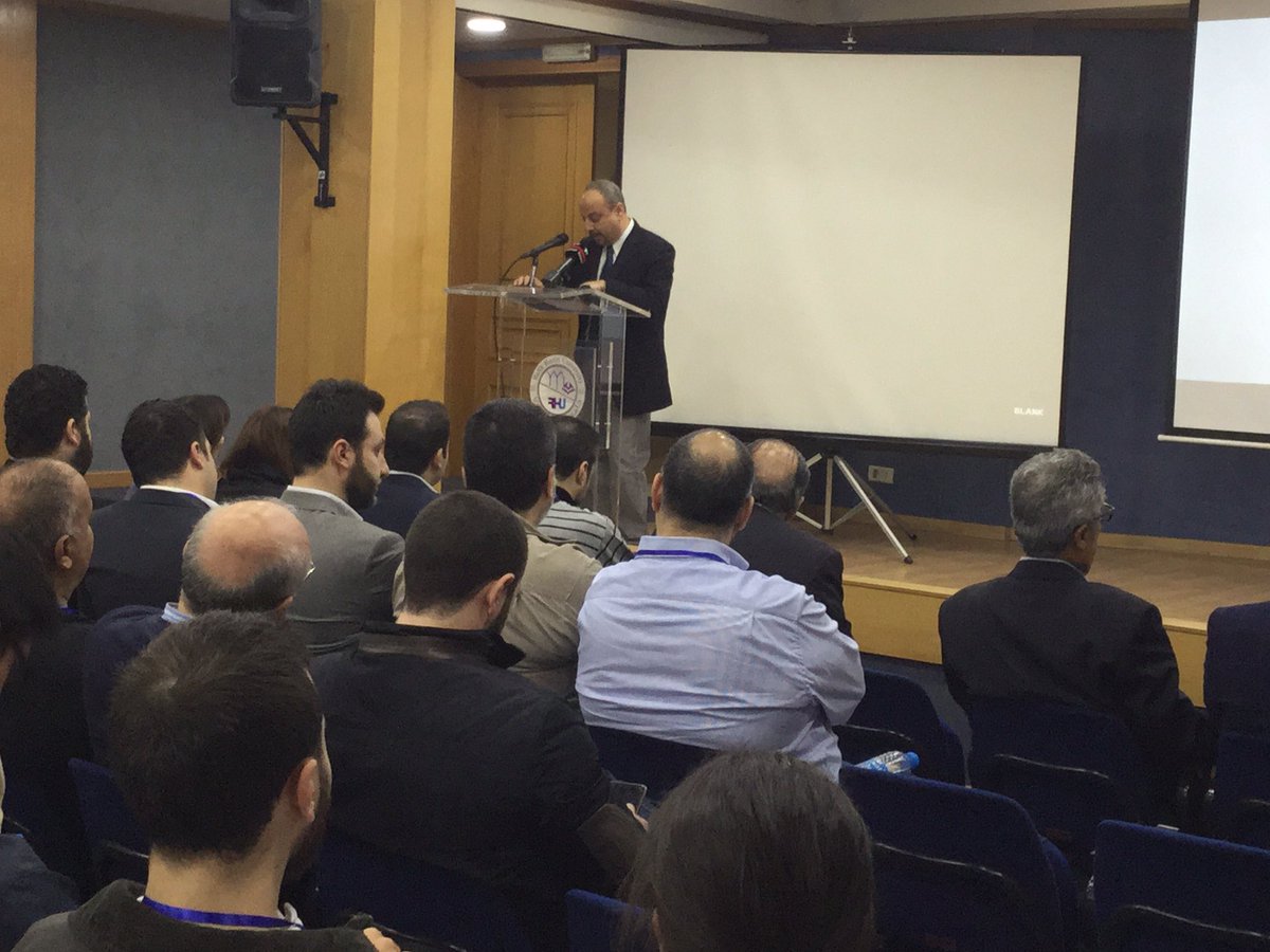 RHU_Lebanon's tweet photo. RHU Dean of Engineering, Dr. Hisham Basha, welcomes all to RHU's 2nd National Science Olympics Competition #RHUSO https://t.co/eRYGRge1W1
