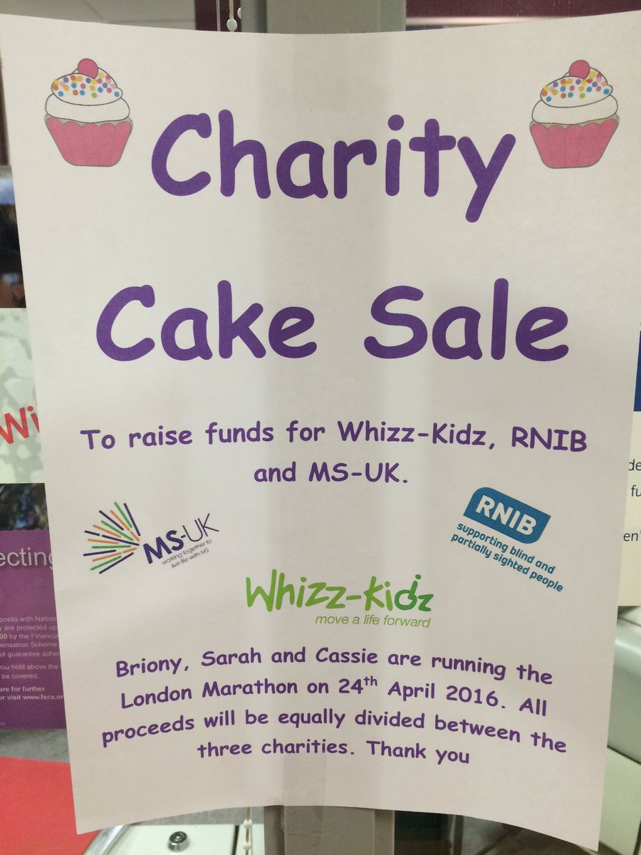 gemmambusby's tweet photo. Supporting customers charity work @NBSsouthwest #anythingforcake #msuk #wizzkids #rnib #marathon https://t.co/yFJCzAJ9vC