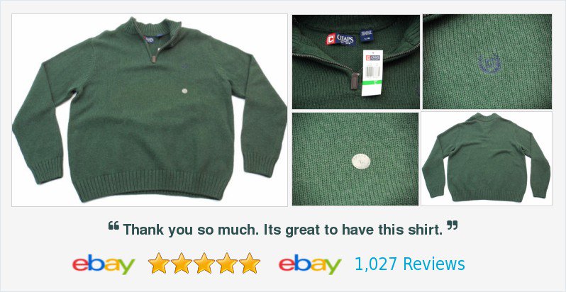 Mens_Clothing_'s tweet image. NWT Chaps Ralph Lauren 1/2 Zip Pullover #Sweater Mens Size Large L Green Cotton #Chap #2Zip ebay.com/itm/NWT-Chaps-…