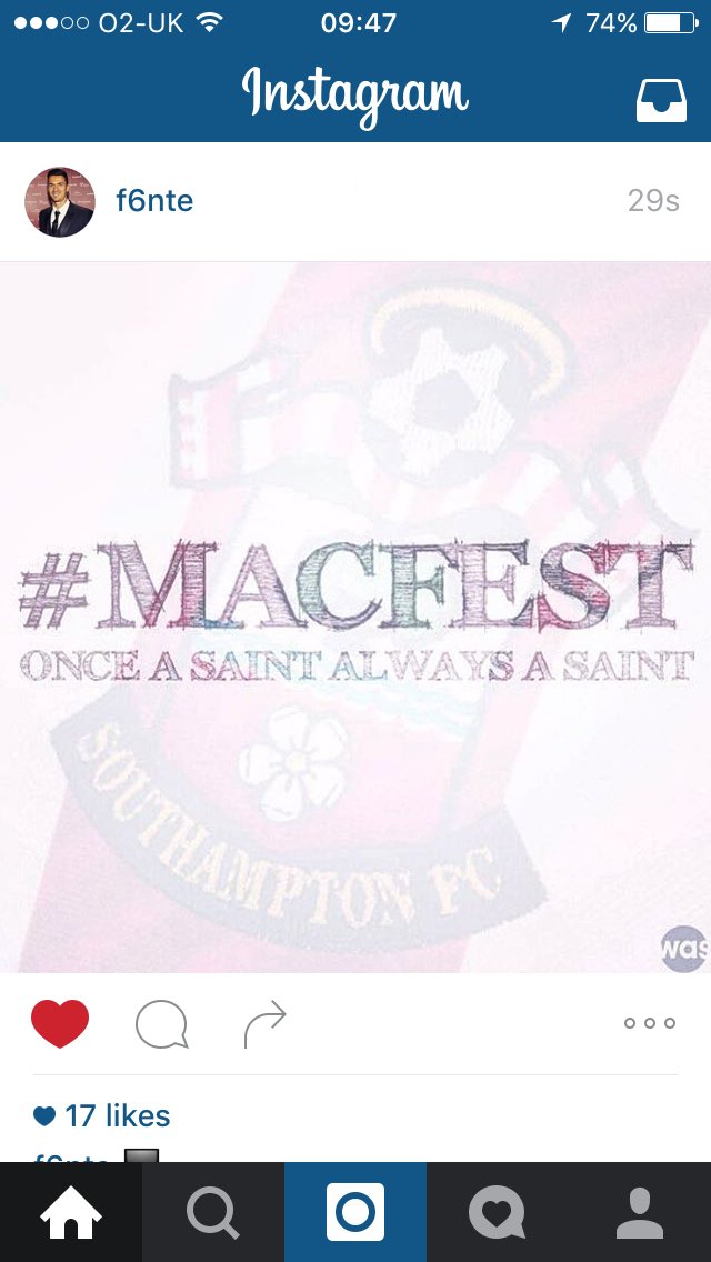 MattSmithSFC's tweet photo. Class from Jose Fonte. #macfest  #saintsfc @Macfest2016 https://t.co/Jid7lnjFWj