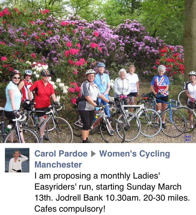 WomenCyclingMcr's tweet photo. Fancy a leisurely ride in March with essential cake stops?
https://t.co/bc9ZoqIFI2
#womenscycling @ThisGirlCanUK https://t.co/GMRAeIPPLX