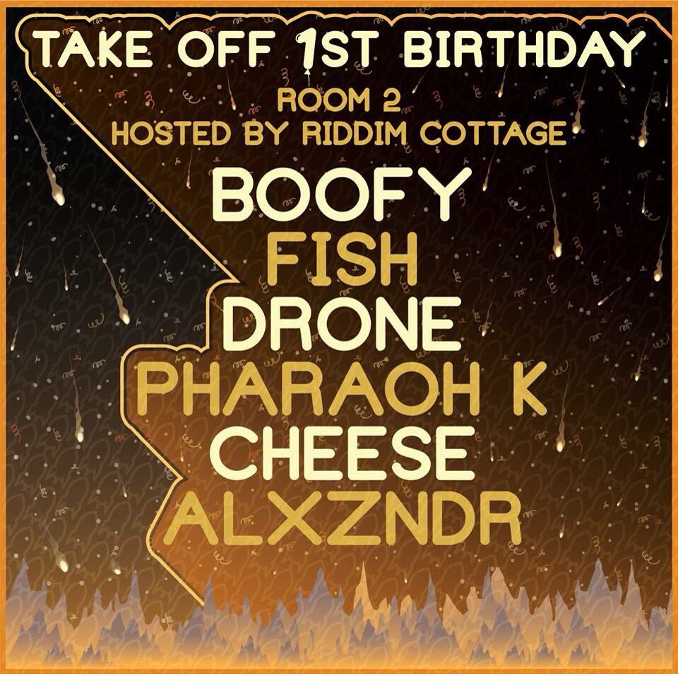 Room 2 line up announced hosted by <a href="/RiddimCottage/">Riddim Cottage</a> w/ @boofybristol <a href="/FishBassMusic/">FISH</a> <a href="/droneuk/">Drone</a> <a href="/pharaohkmusic/">Pharaoh K</a> <a href="/ALXZNDR_/">Alex Frosell</a>