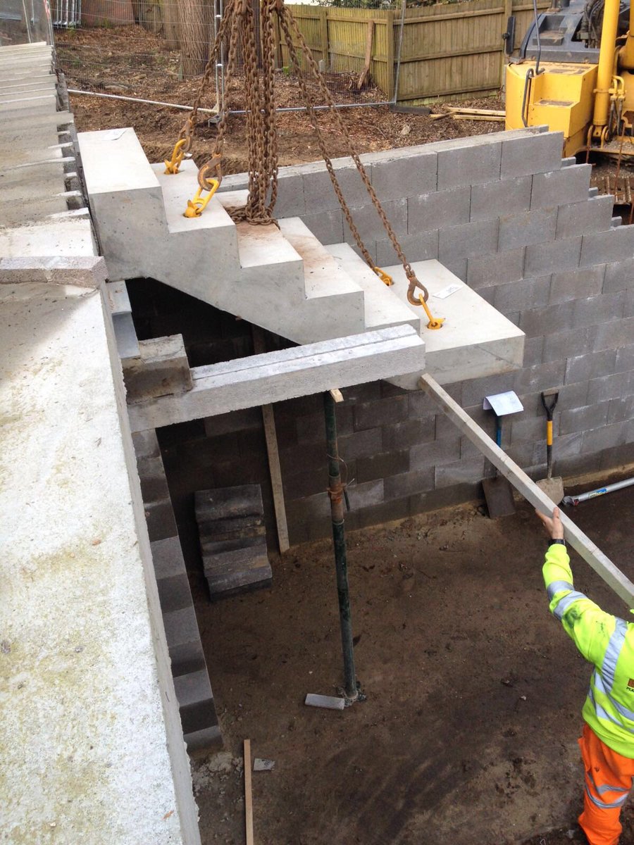 ConceptContract's tweet photo. New stairs from the terrace in the lower garden which has been sized up ready for fitting at our Poole site. https://t.co/dkrfuNoWrK