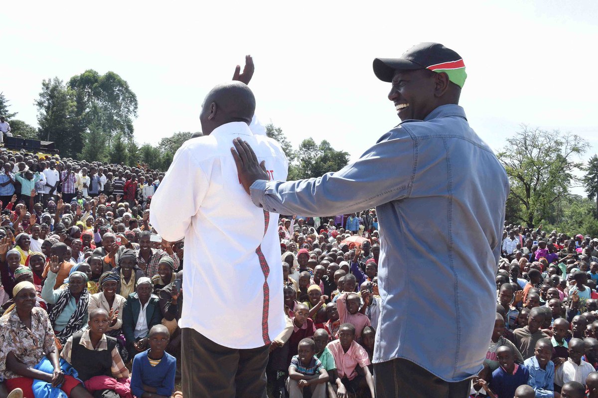 HonAdenDuale's tweet photo. Joined DP @williamsruto at Lelach & Getarwet to drum support for JPK candidate for the Kericho Senate seat. https://t.co/xvsl5yEXUF